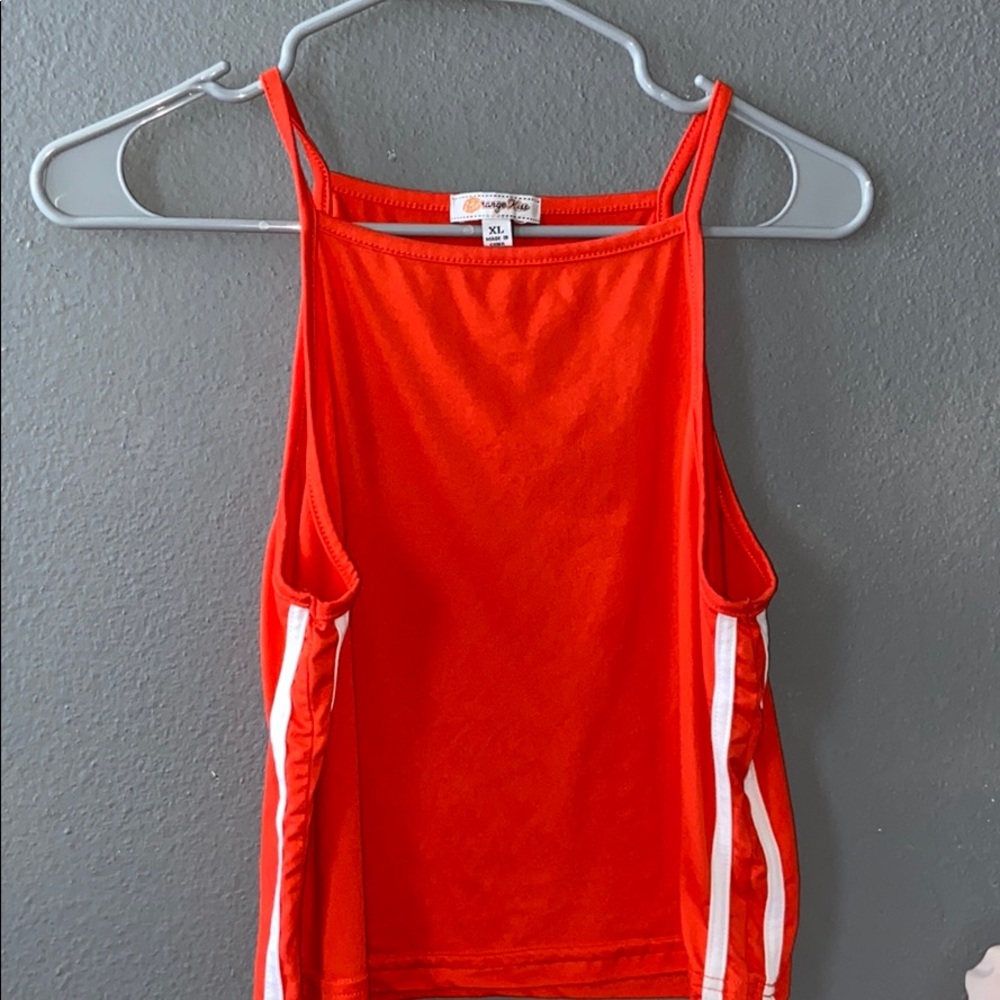 cute cropped orange tank